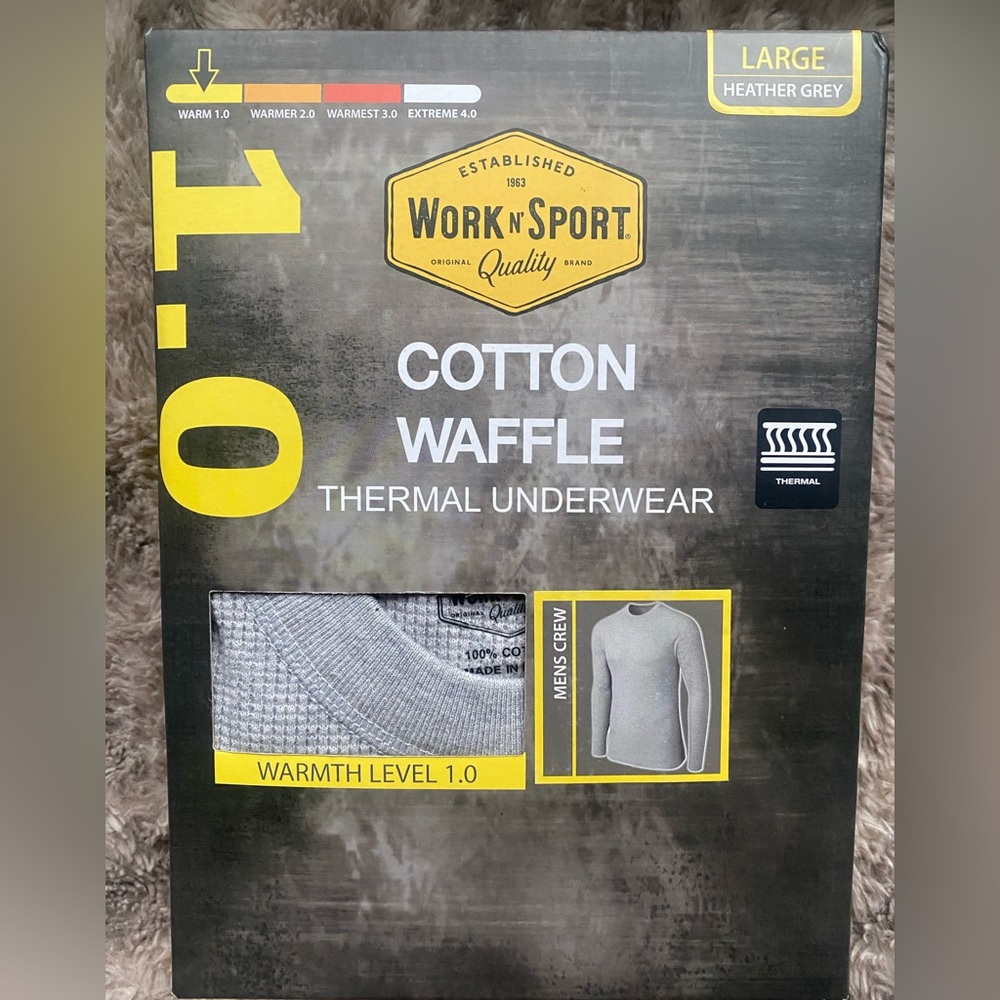 Work N' Sport Cotton Waffle Thermal Underwear Top